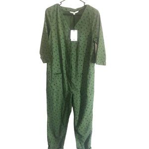 Women’s Olive Floral Jumpsuit Romper by The Nines by Hatch Size Small